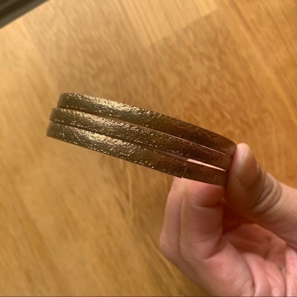 Rustic Gold Bangles Bracelets - Picture 5 of 8